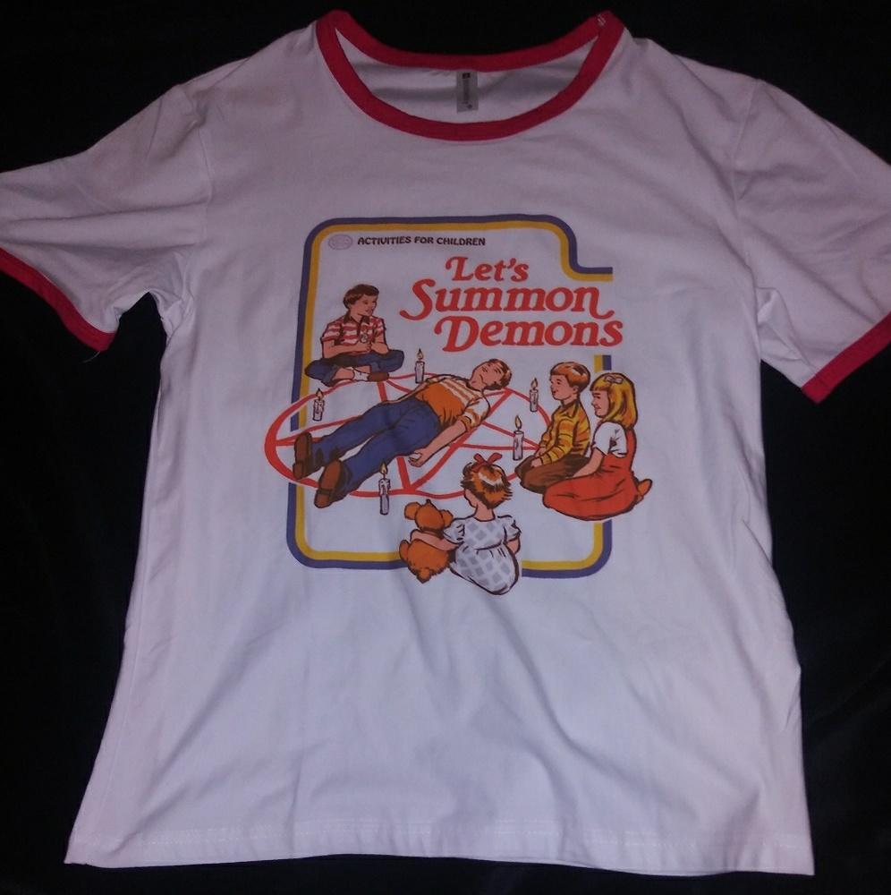 Mens small lets summon demons shirt